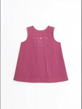 LL Bean Girls Y2K Vintage Lavender Ribbed Corduroy Cotton Overall Dress Size 3T